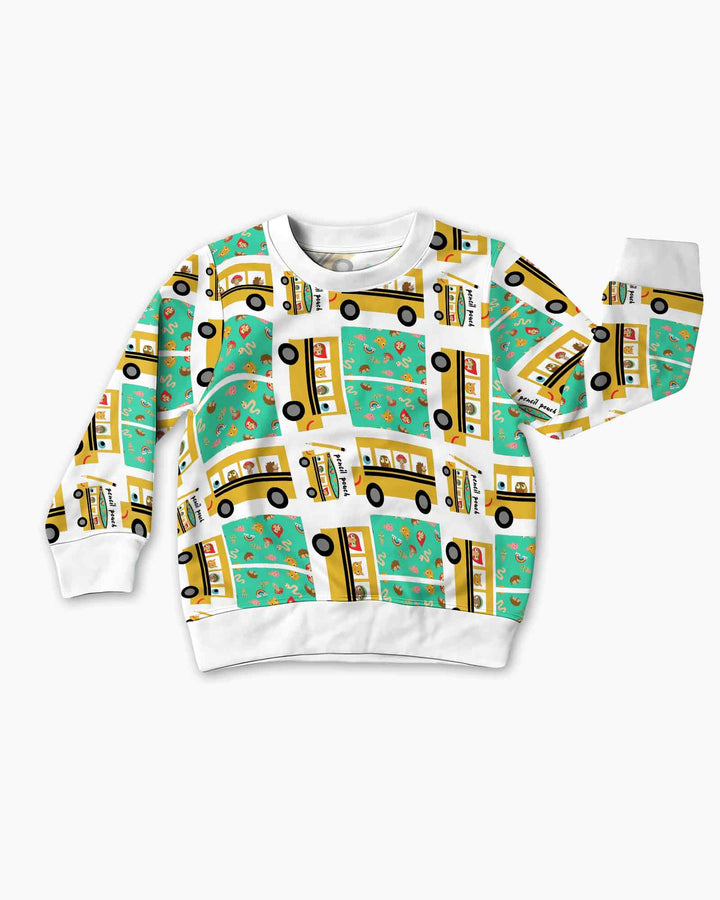 School Bus Adventures Bamboo Crewneck Sweatshirt
