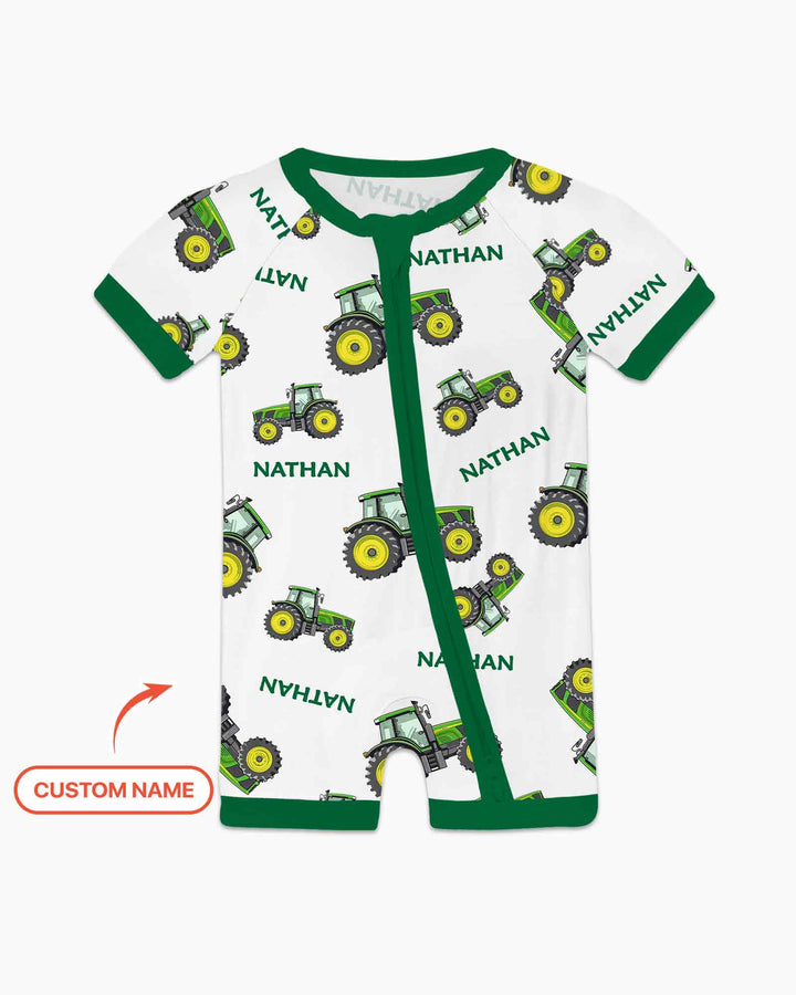 Plantilla PERSONALIZADA de Bambú Pijama Corto con Cremallera