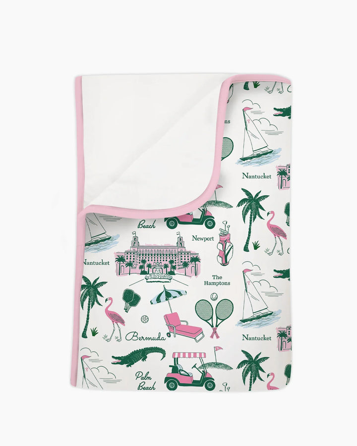 Manta de Bambú Preppy Palm Getaway