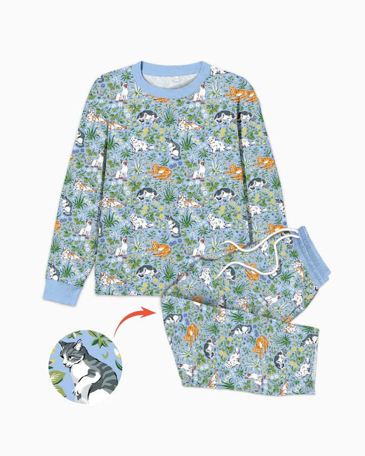Kitten Garden Family Matching Men's Pajama Set
