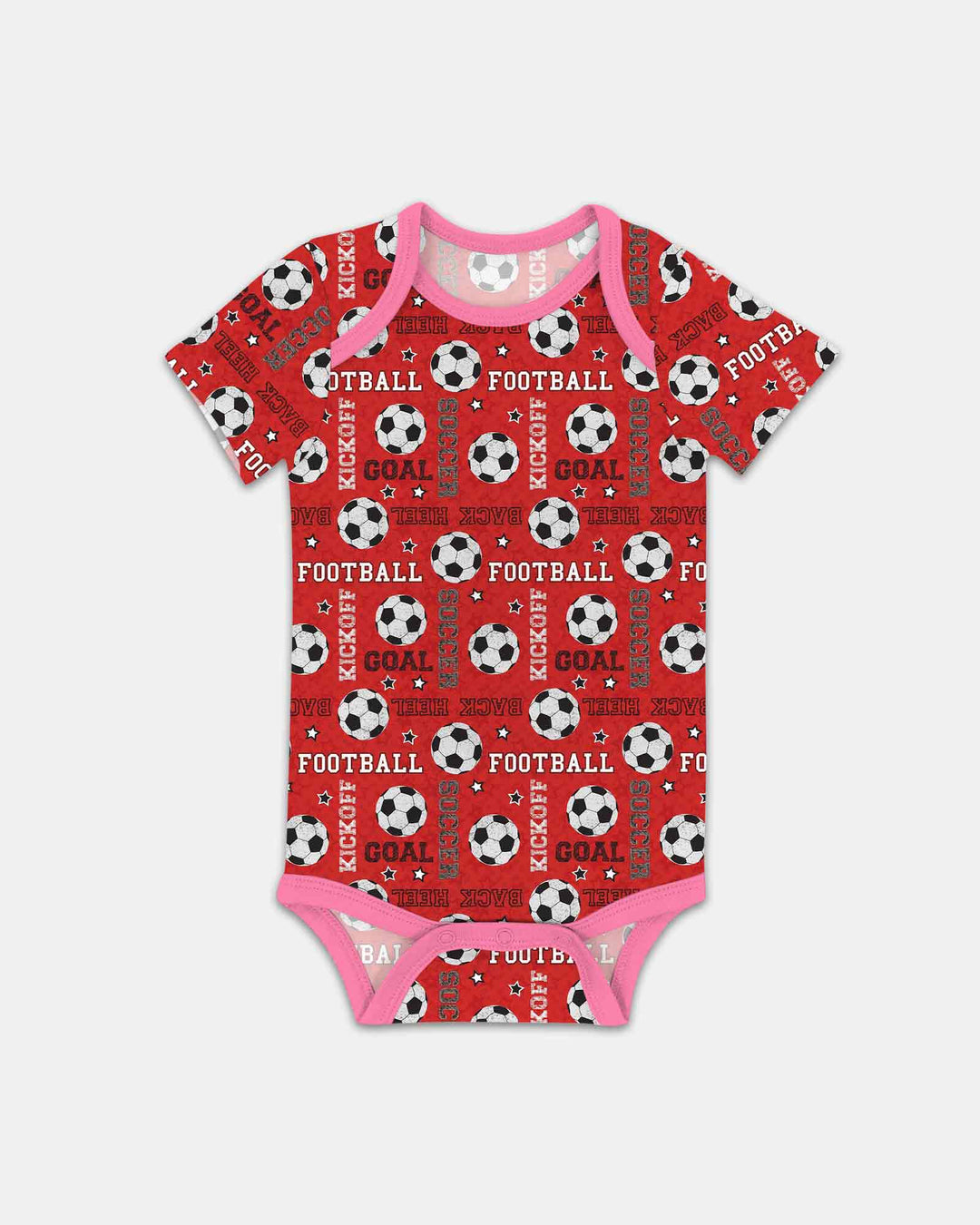 Red Soccer Ball Bamboo Bodysuit