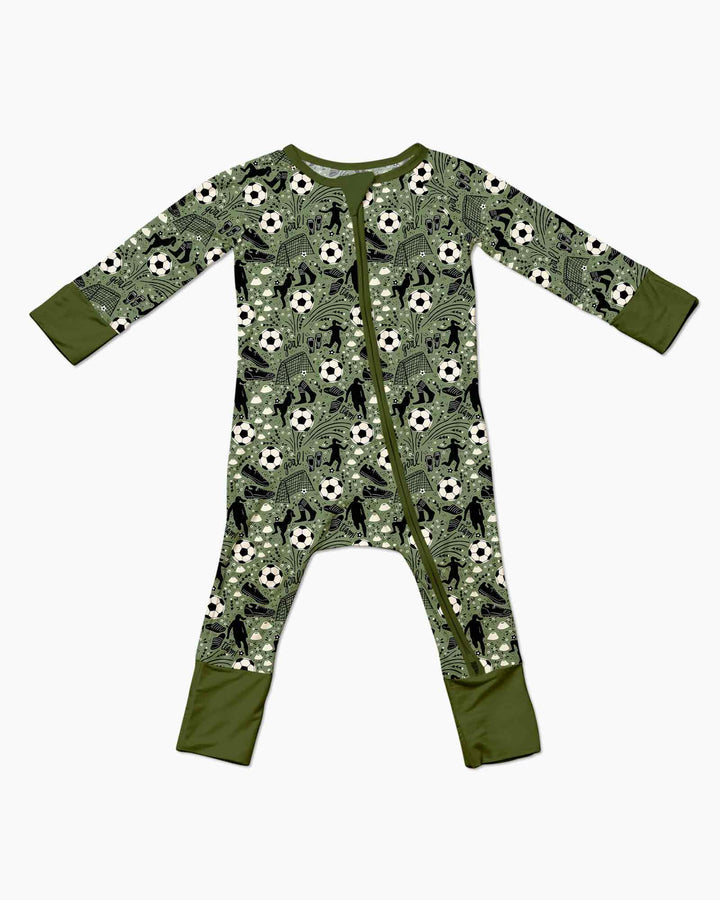 Sage Green Soccer Dreams Bamboo Convertible Zippy