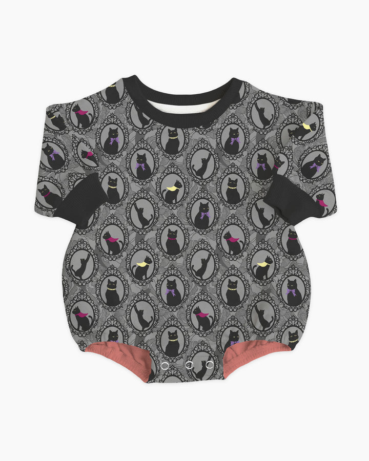 Midnight Cat Parade Bamboo Bubble Romper