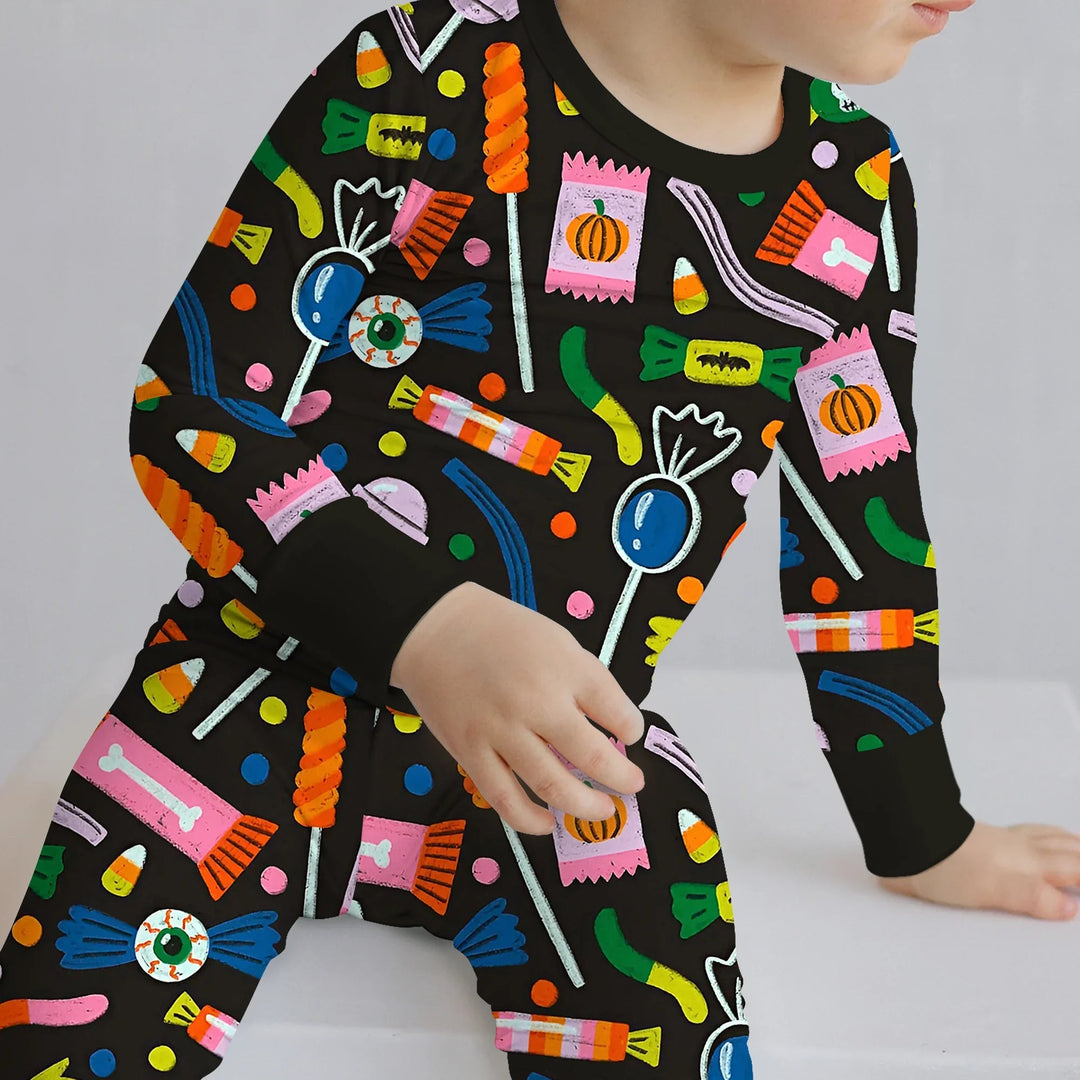 Trick or Treats Two Piece Long Sleeve Pajama Set - Zumbamboo
