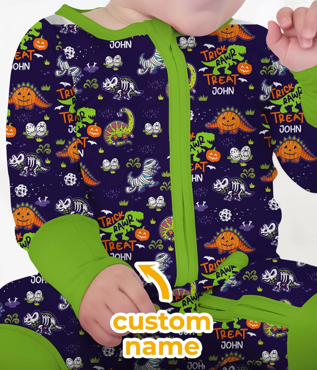 Trick Rawr Treat Custom Name Convertible Zippy - Zumbamboo