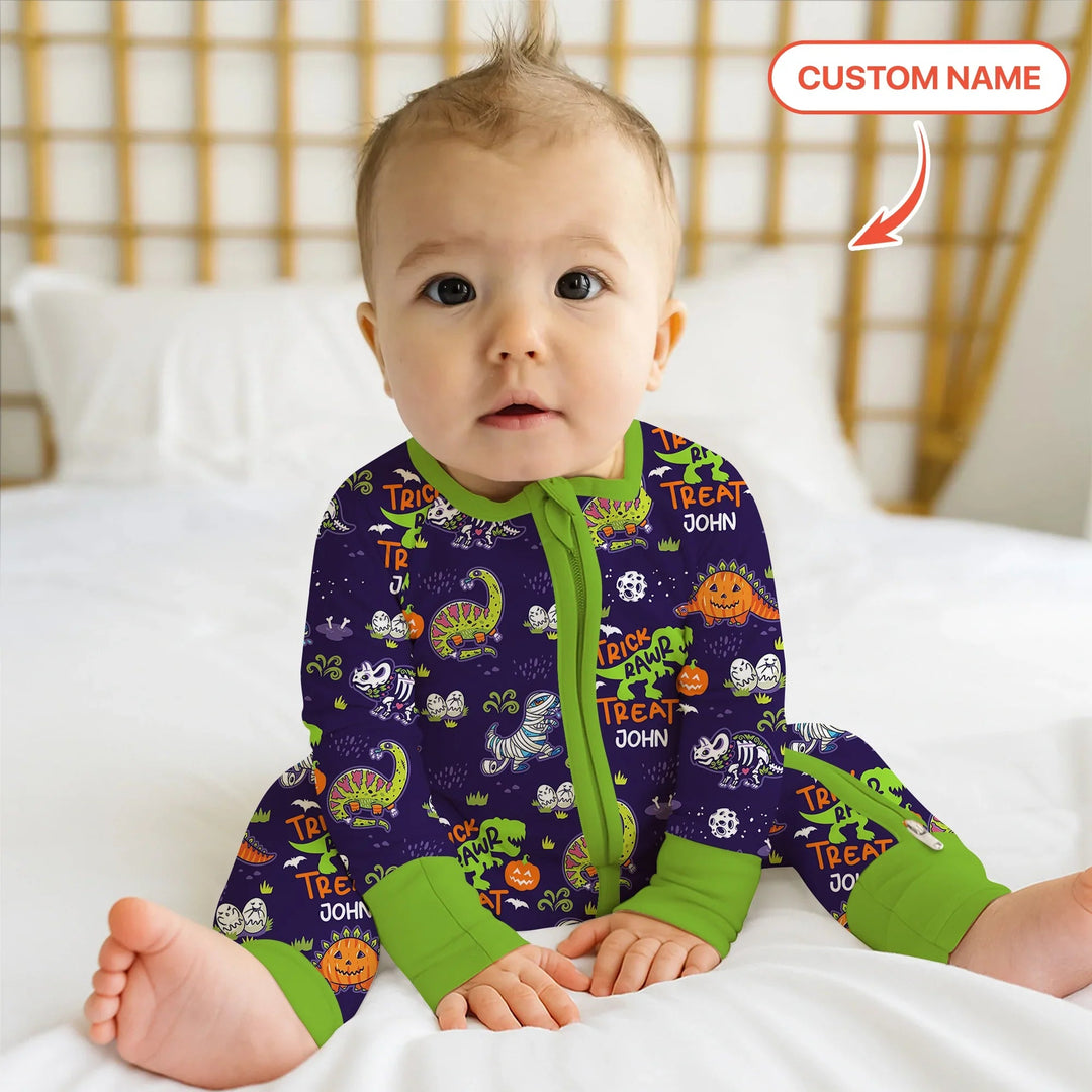 Trick Rawr Treat Custom Name Convertible Zippy - Zumbamboo