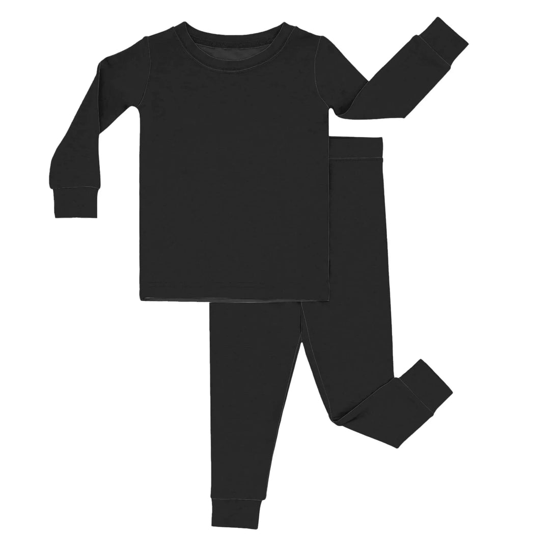 Two Piece Pajama Set In Black - Zumbamboo