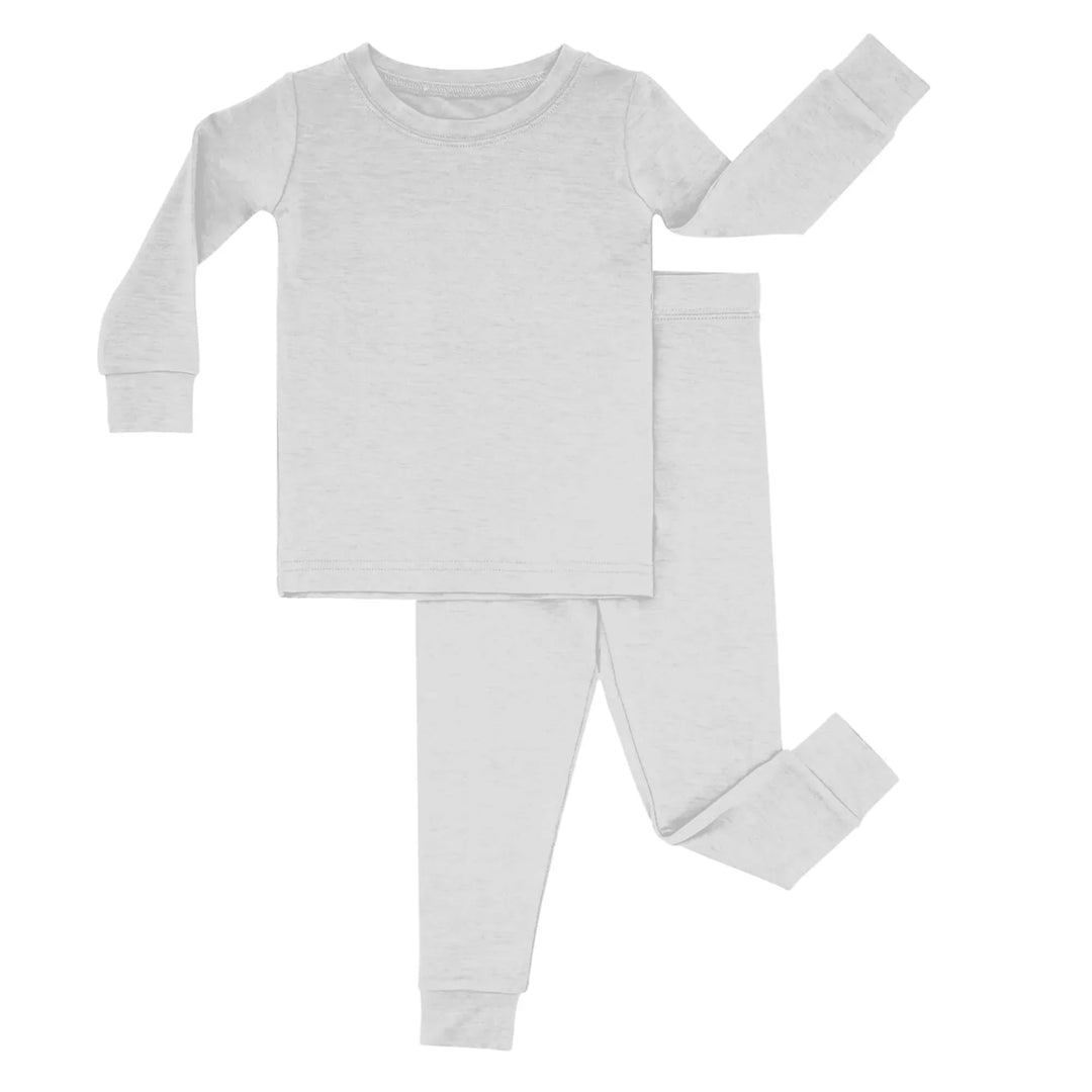 Two Piece Pajama Set In Light Gray - Zumbamboo