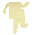 Two Piece Pajama Set In Pale Goldenrod , Two Piece Pajama Set In Pale Goldenrod - 12-18M