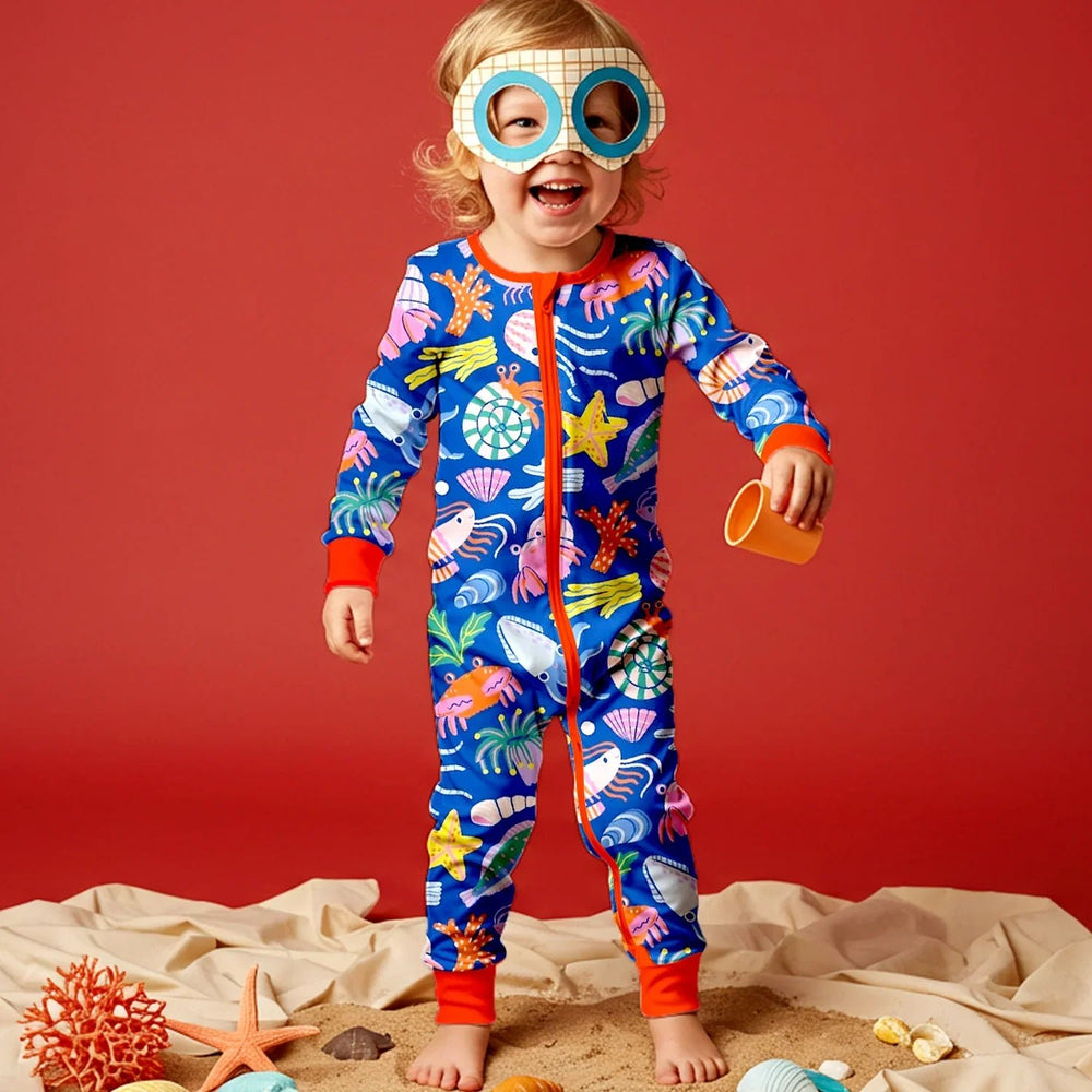 Under the Sea Convertible Zippered Romper - Zumbamboo