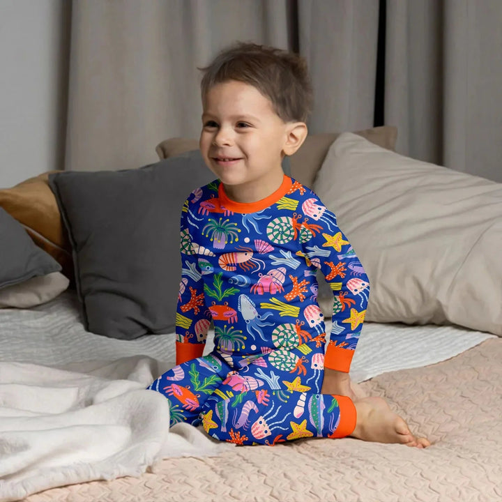 Under the Sea Two Piece Long Sleeve Pajama Set - Zumbamboo