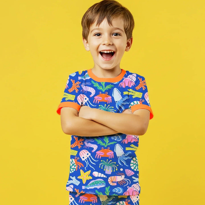 Under the Sea Two Piece Short Sleeve Pajama Set - Zumbamboo