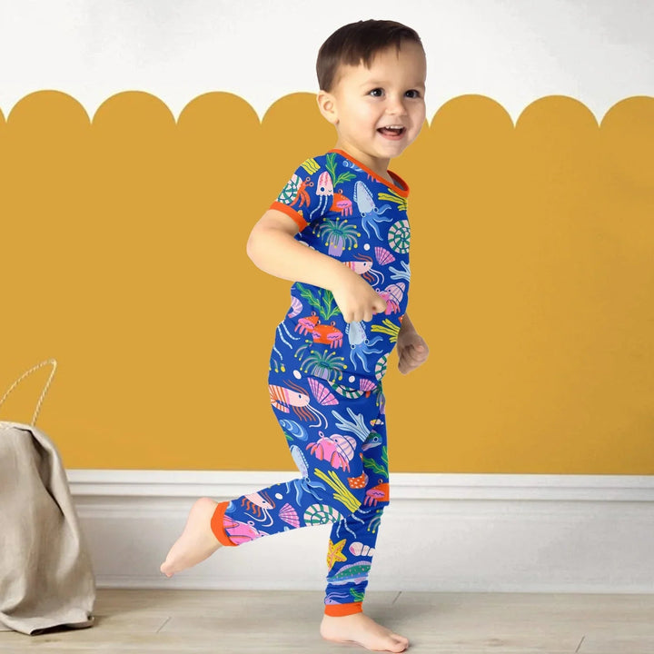 Under the Sea Two Piece Short Sleeve Pajama Set - Zumbamboo