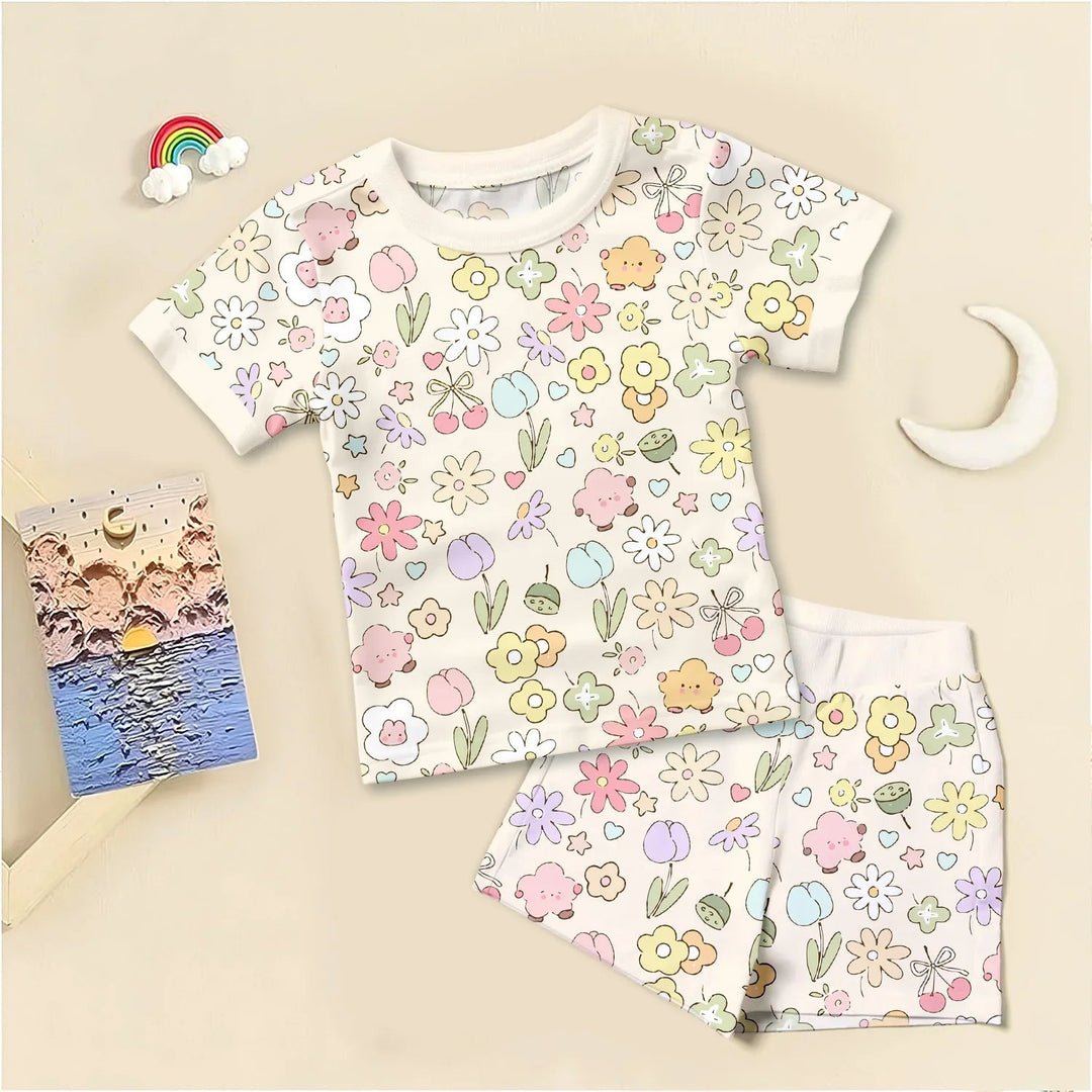 Whimsical Bloom Two Piece Long Sleeve Pajama Set - Zumbamboo