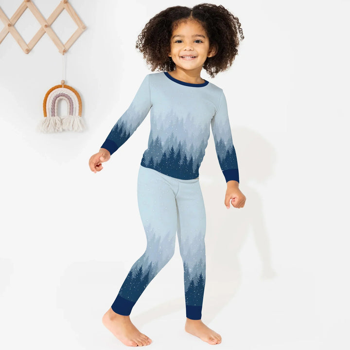 Winter Forest Two Piece Long Sleeve Pajama Set - Zumbamboo