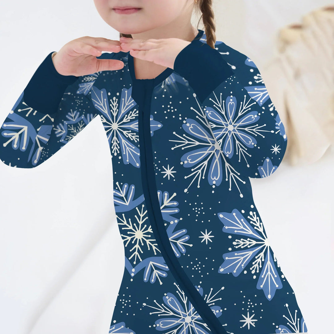 Winter Snowflakes Convertible Zippy - Zumbamboo