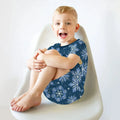 Winter Snowflakes Two Piece Short Sleeve Shorts Pajama Set , Winter Snowflakes Two Piece Short Sleeve Shorts Pajama Set - 12-18M