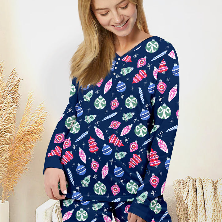 Ornaments Party Women Pajama Set