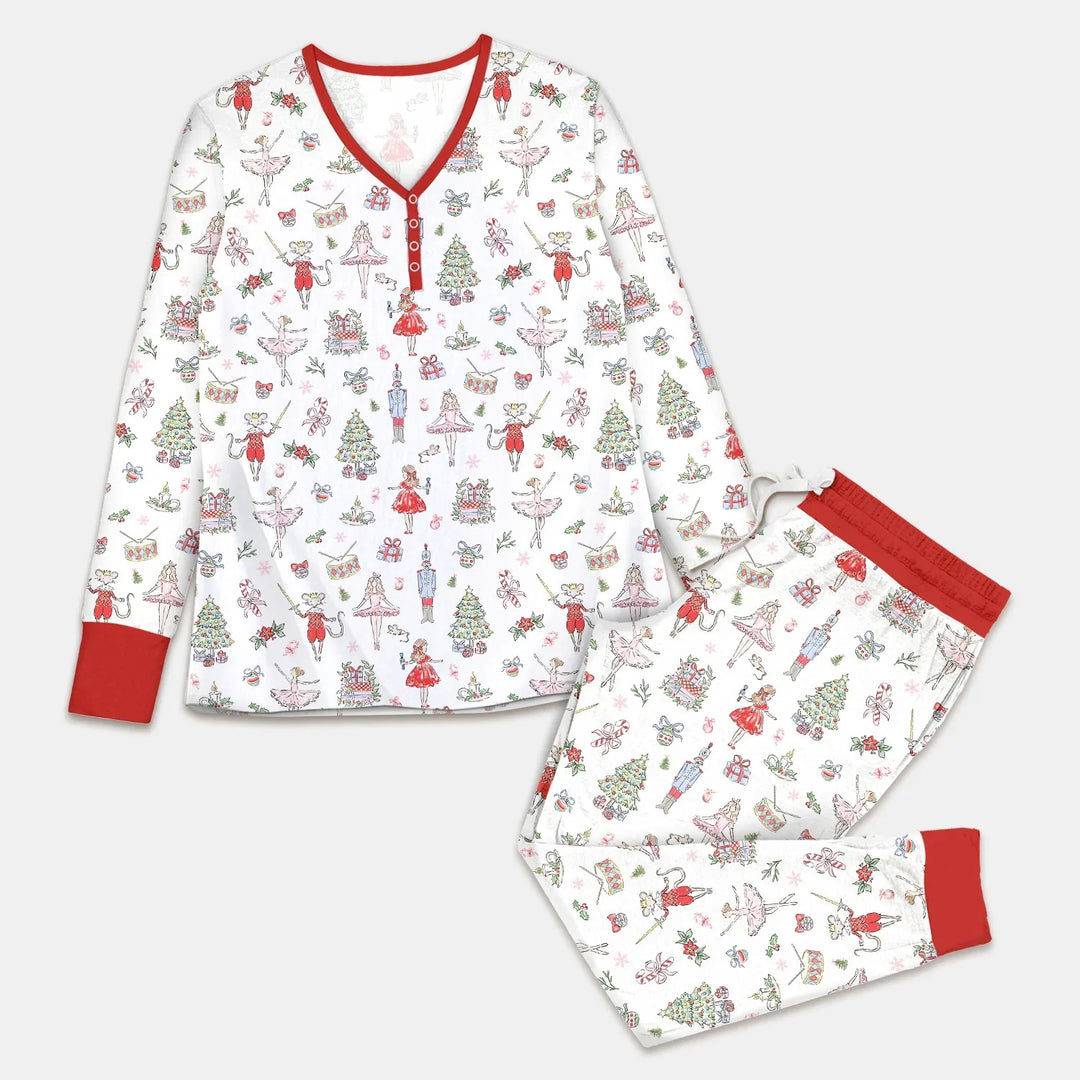 Sweet Nutcracker Holiday Matching Mom And Baby Women Pajama Set