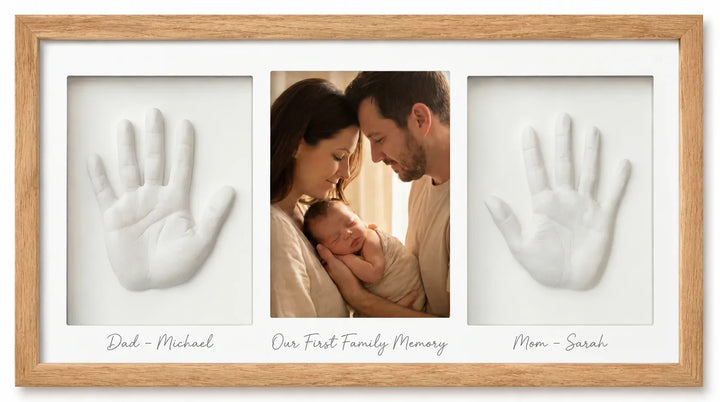Baby Hand- & Fußabdruck Erinnerungsrahmen Duo