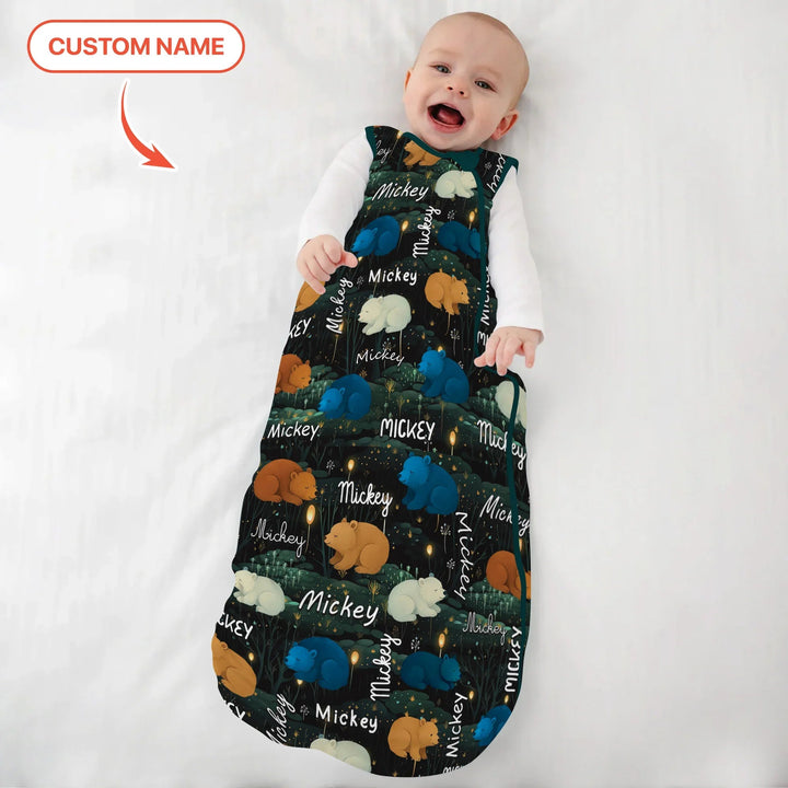 Woodland Whimsy Custom Name Sleep Bag - Zumbamboo