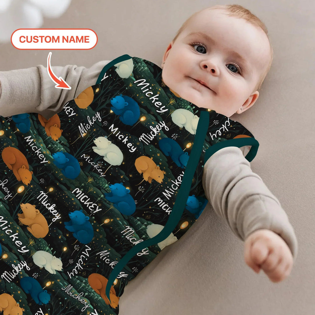 Woodland Whimsy Individueller Name Bambus-Schlafsack – Zumbamboo