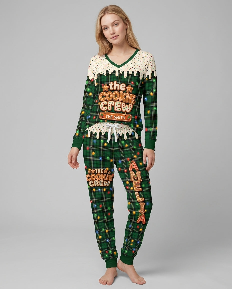 The Cookie Crew Custom Name Bamboo Women Pajama Set