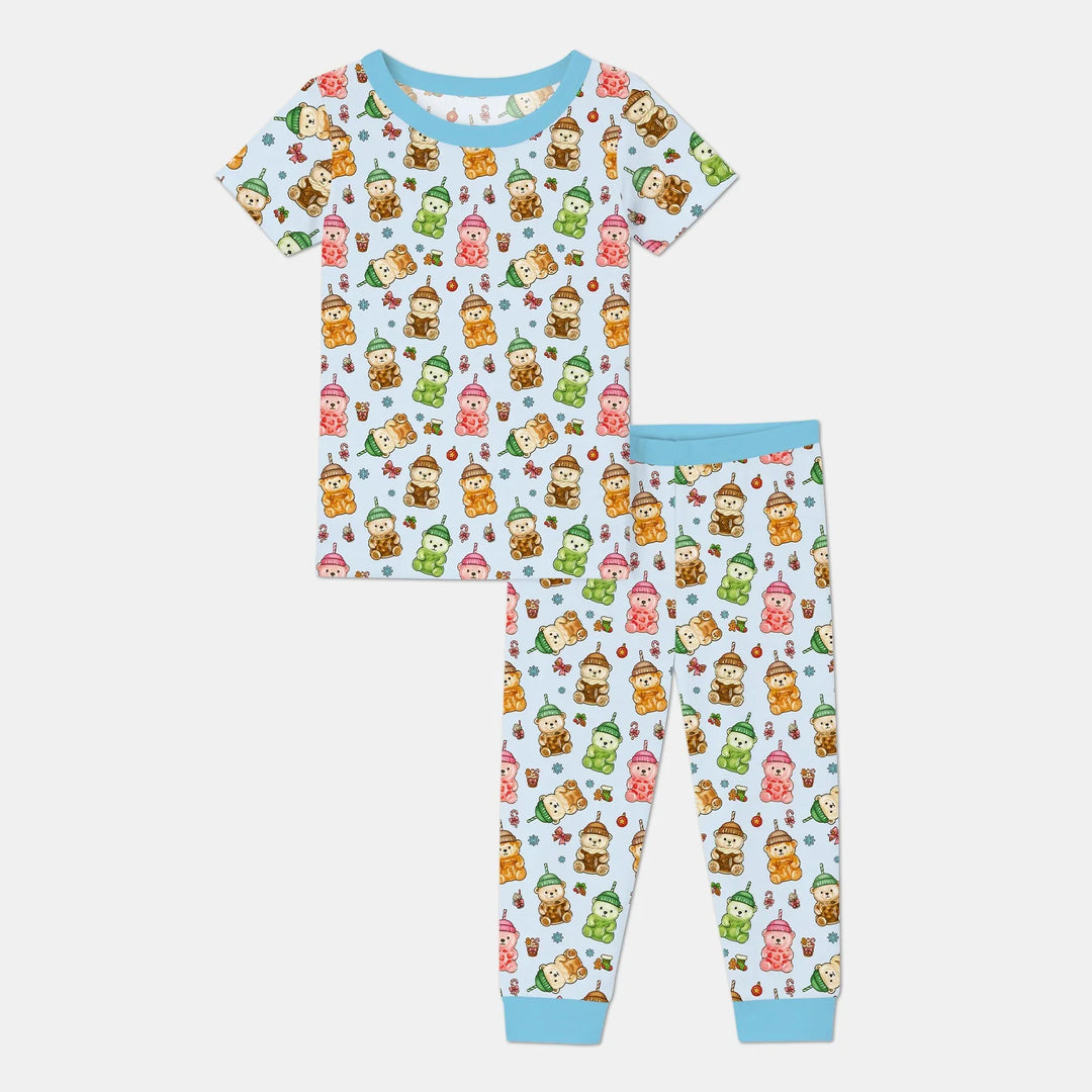 Holiday Bear Cup Two Piece Short Sleeve Pajama Set