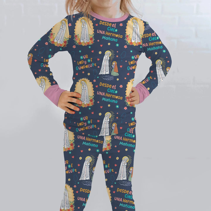 Zweiteiliges Langarm-Pyjama-Set mit Sommerfrüchten