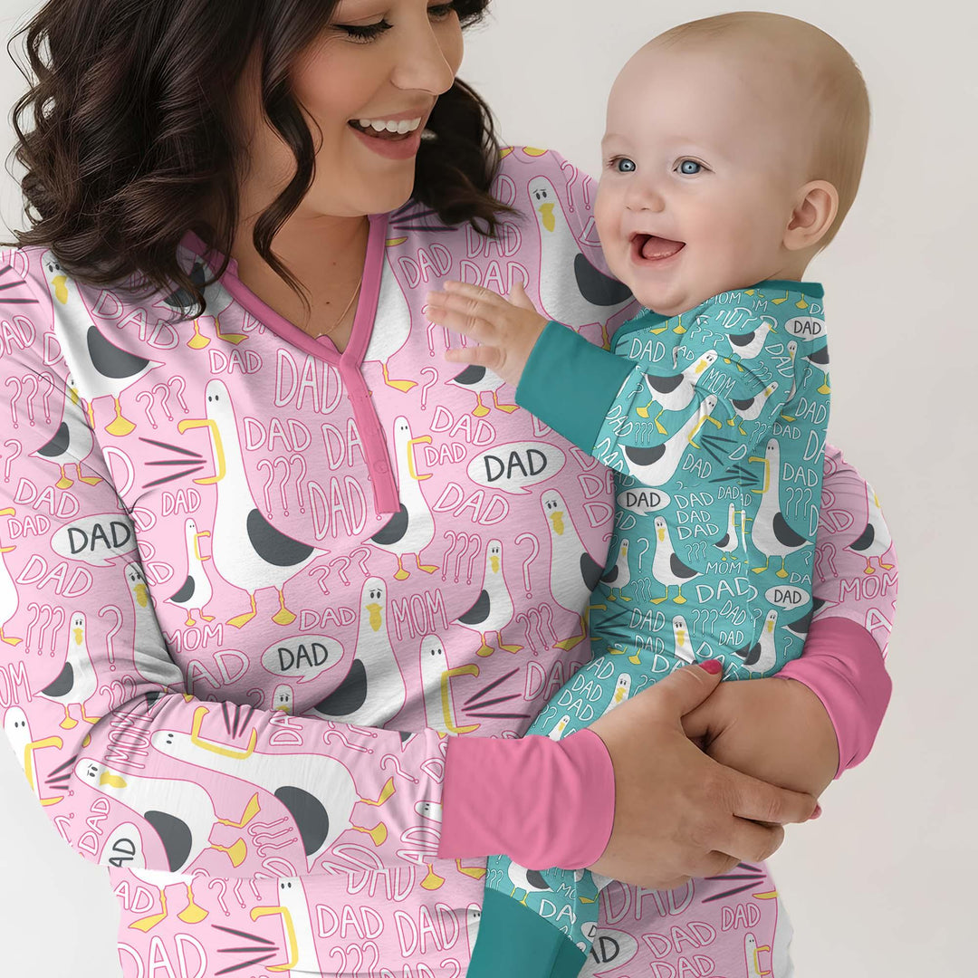 Funny Seagull DAD Bamboo Women Pajama Set