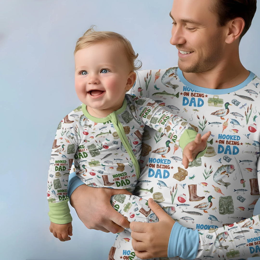 Hooked On Being Dad Daddy & Me Matching Bamboo Men's Pajama Set