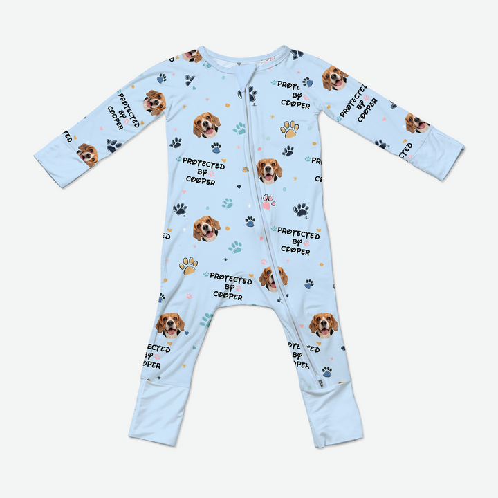 Gerippte Babykleidung mit individuellem Foto - Weich &amp; Skizzenhaft