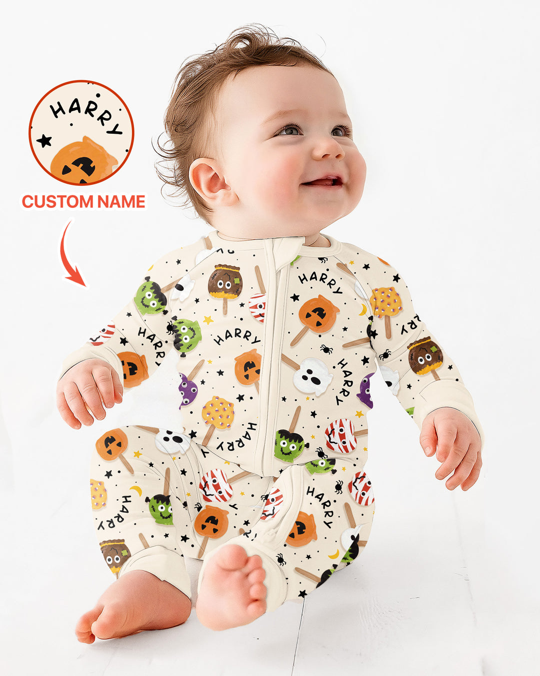 Custom Name Halloween Treats Bamboo Convertible Zippy