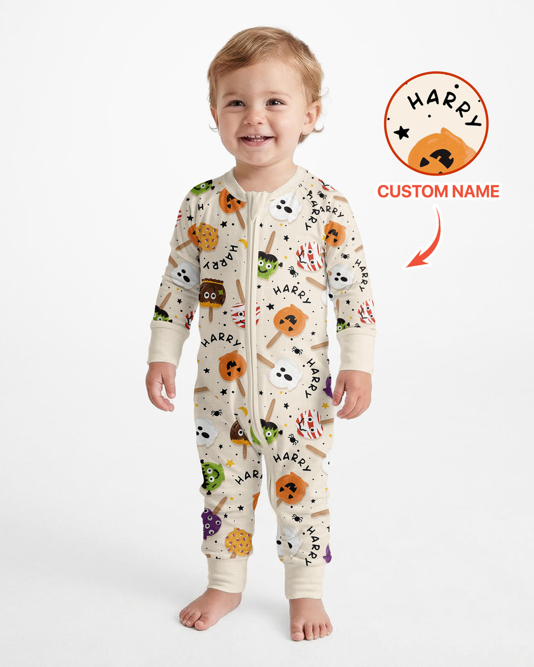 Custom Name Halloween Treats Bamboo Convertible Zippy