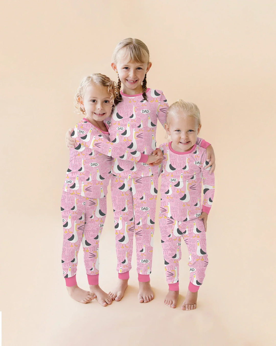 Funny Seagull DAD Bamboo Two Piece Long Sleeve Pajama Set