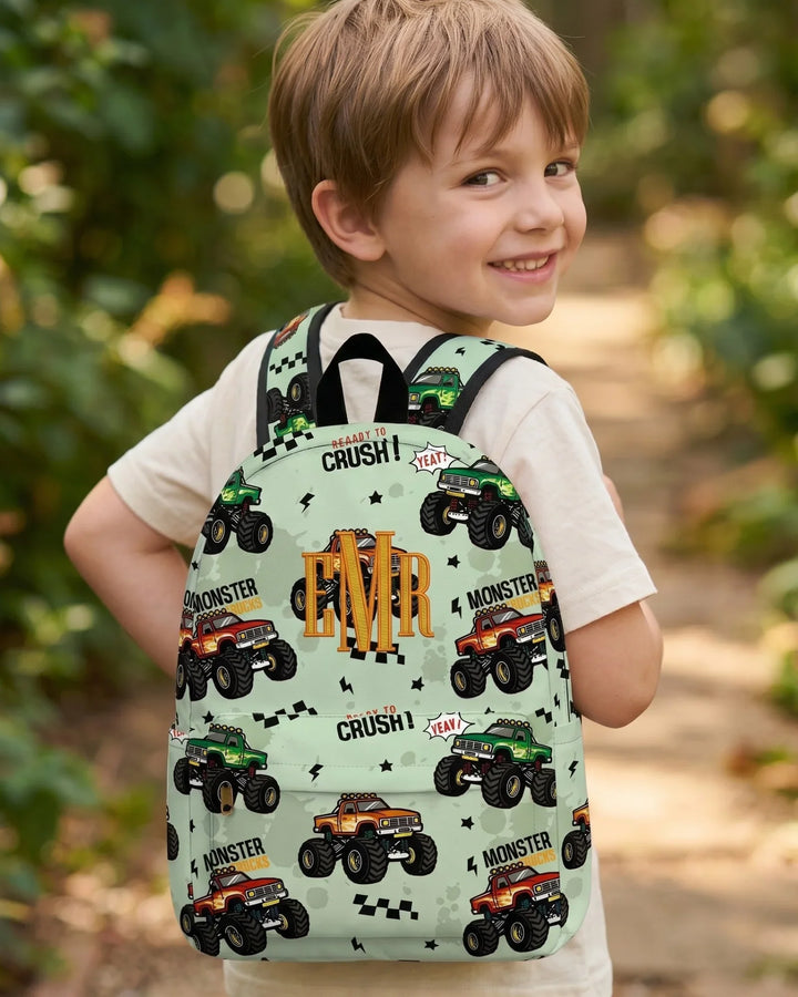 Custom Monogram Text Embroidered Backpack