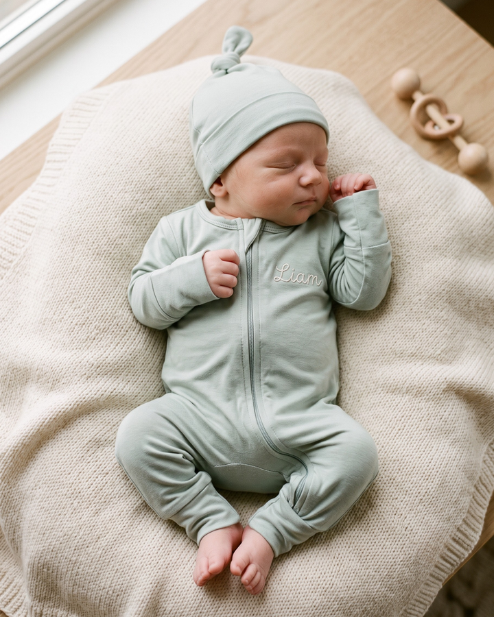 Personalized Embroidered Bamboo Convertible Zippy
