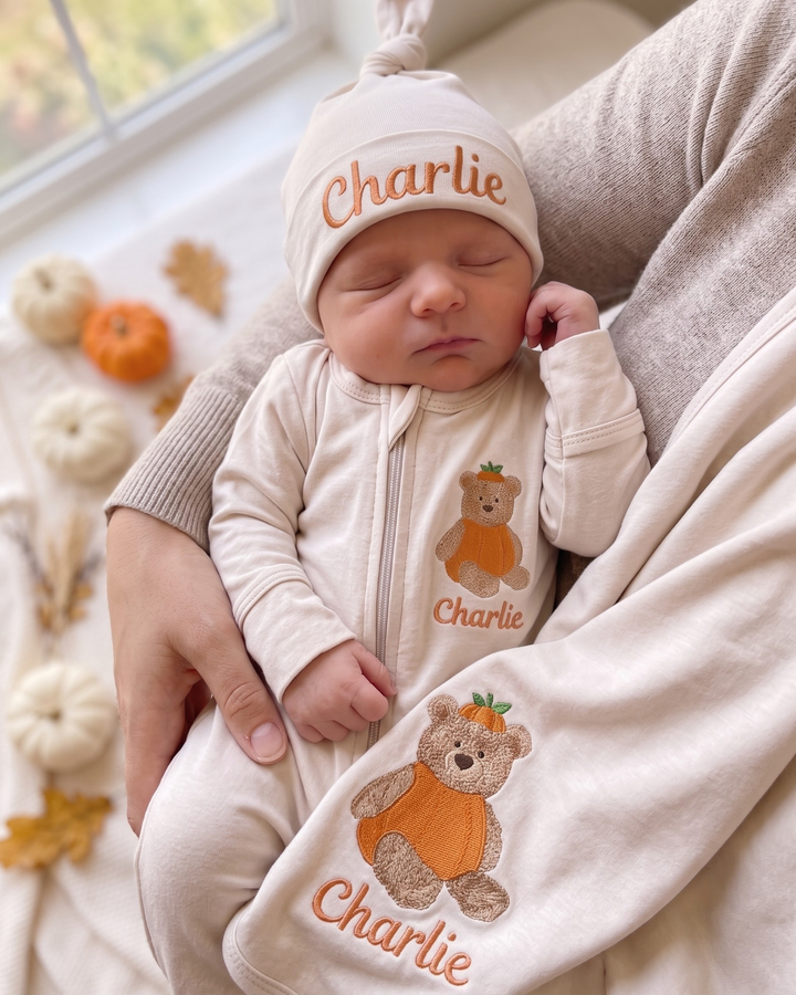 Gerippte Babykleidung mit individuellem Foto - Weich &amp; Skizzenhaft
