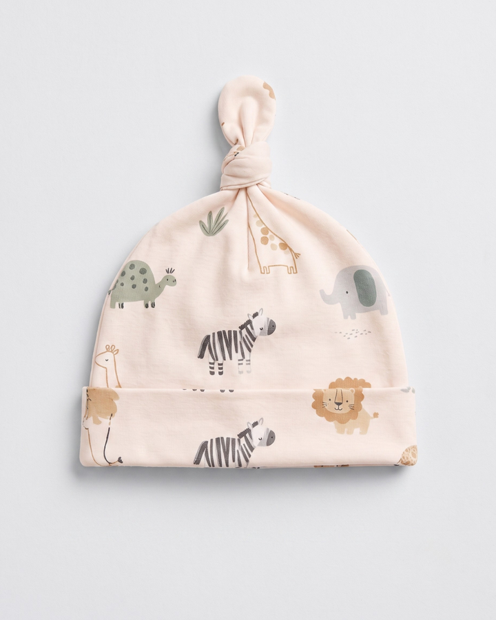 Little Safari Friends Embroidered Bamboo Hat