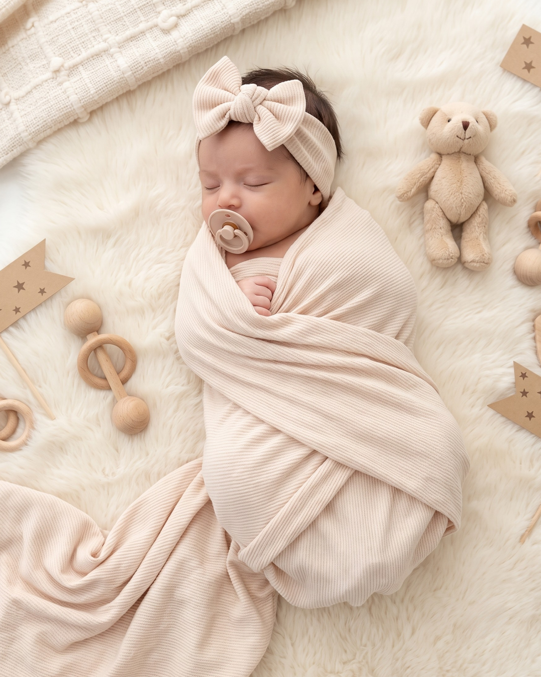 Solid Waffle Bamboo Swaddle Blanket