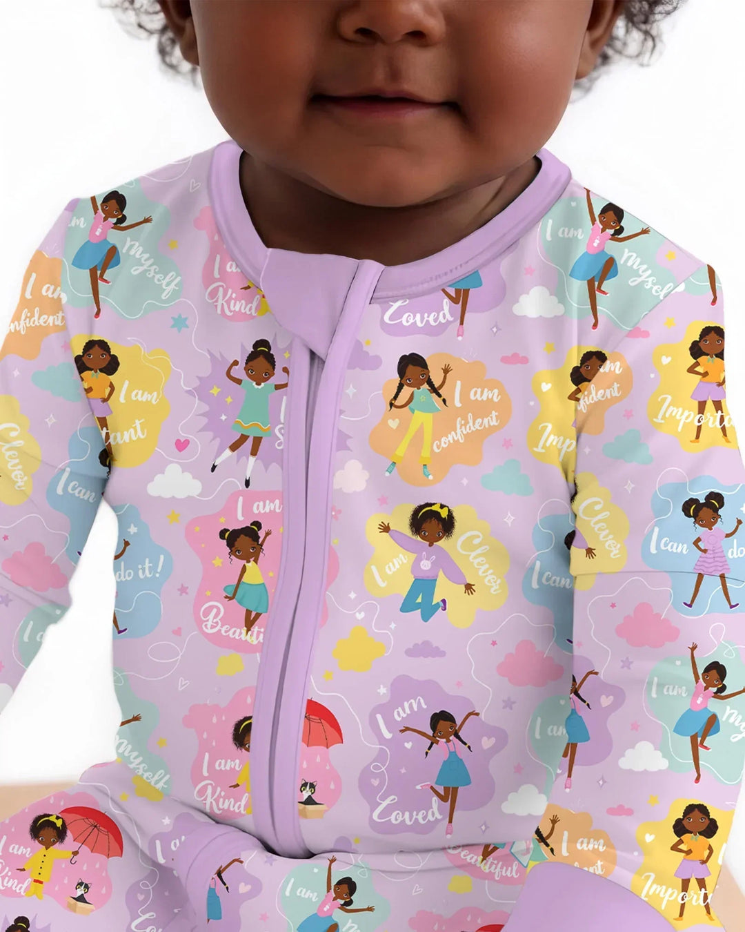 African American Girl I Am Loved Bamboo Convertible Zippy