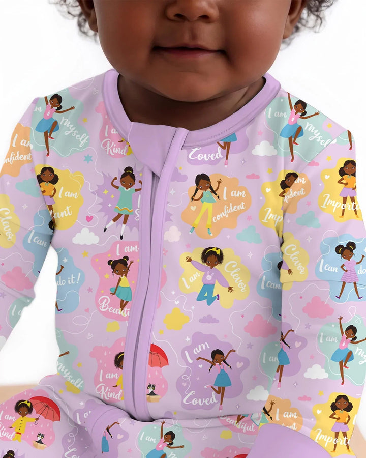 African American Girl I Am Loved Bamboo Convertible Zippy