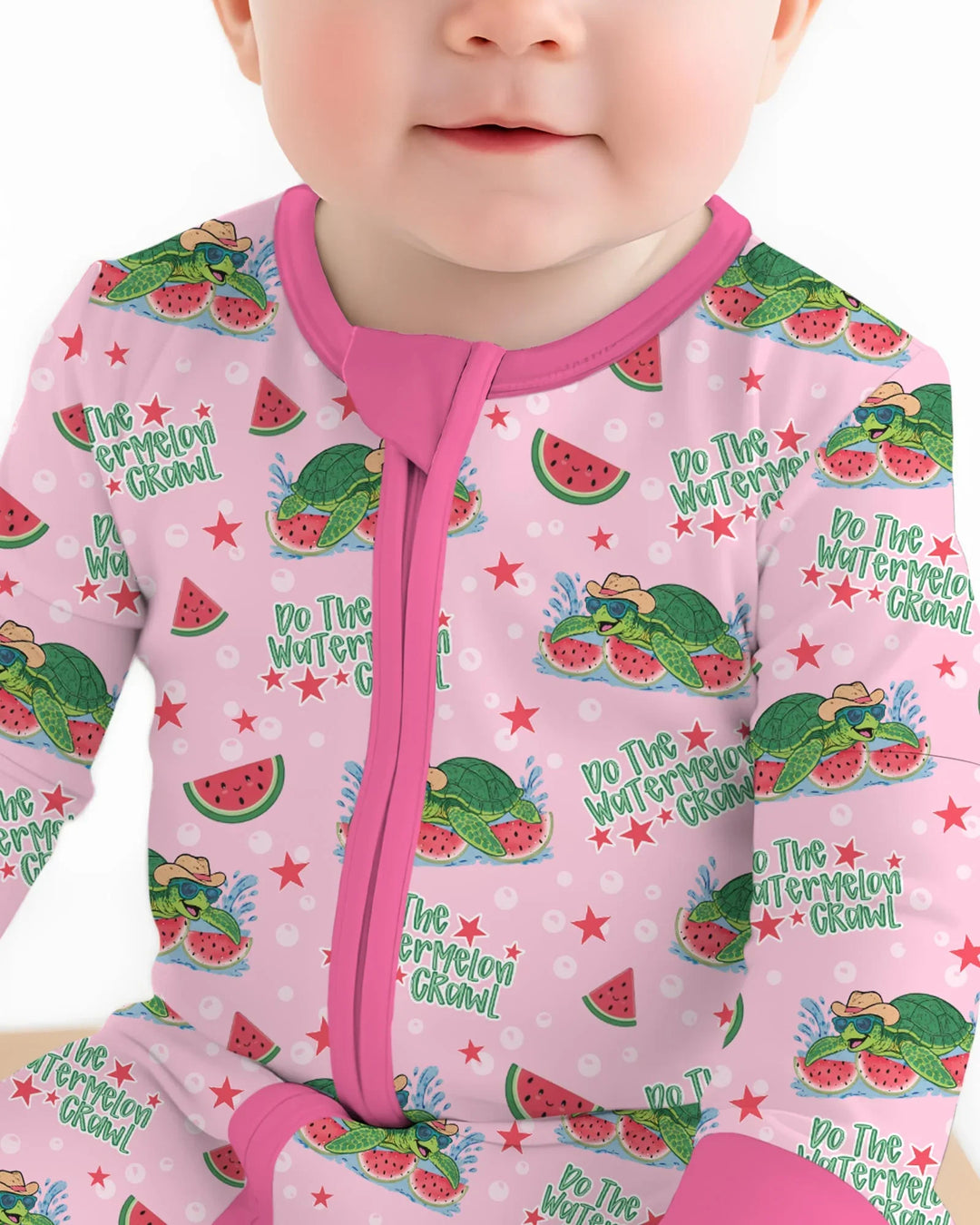Watermelon Turtle Family Matching Bamboo Convertible Zippy