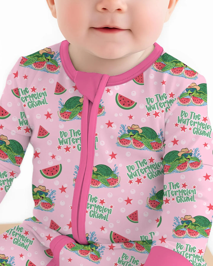 Watermelon Turtle Family Matching Bamboo Convertible Zippy