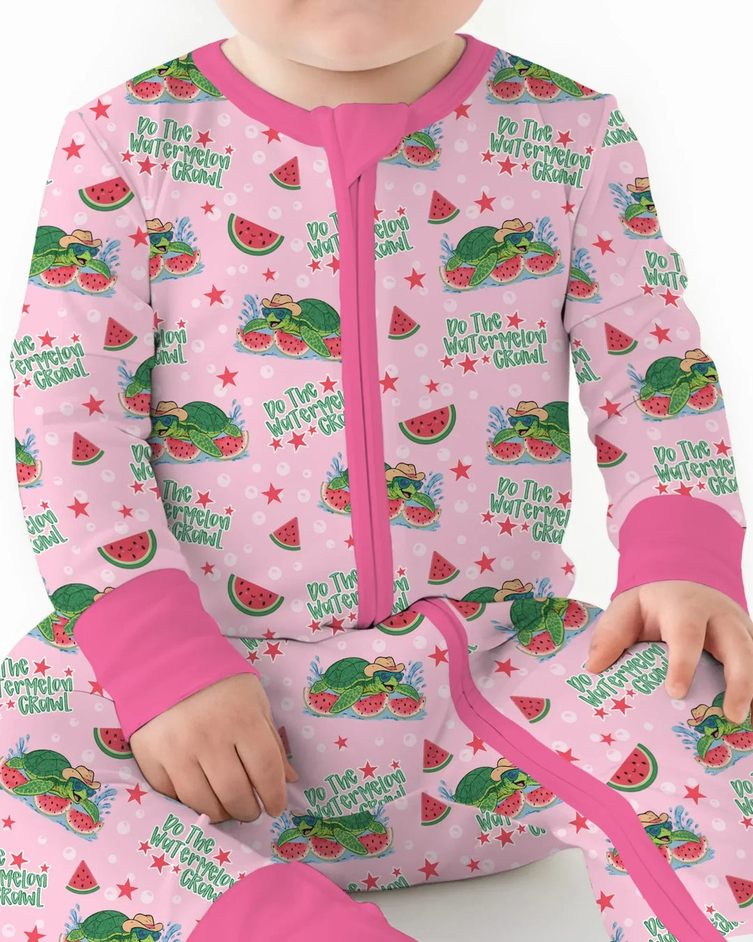 Watermelon Turtle Family Matching Bamboo Convertible Zippy