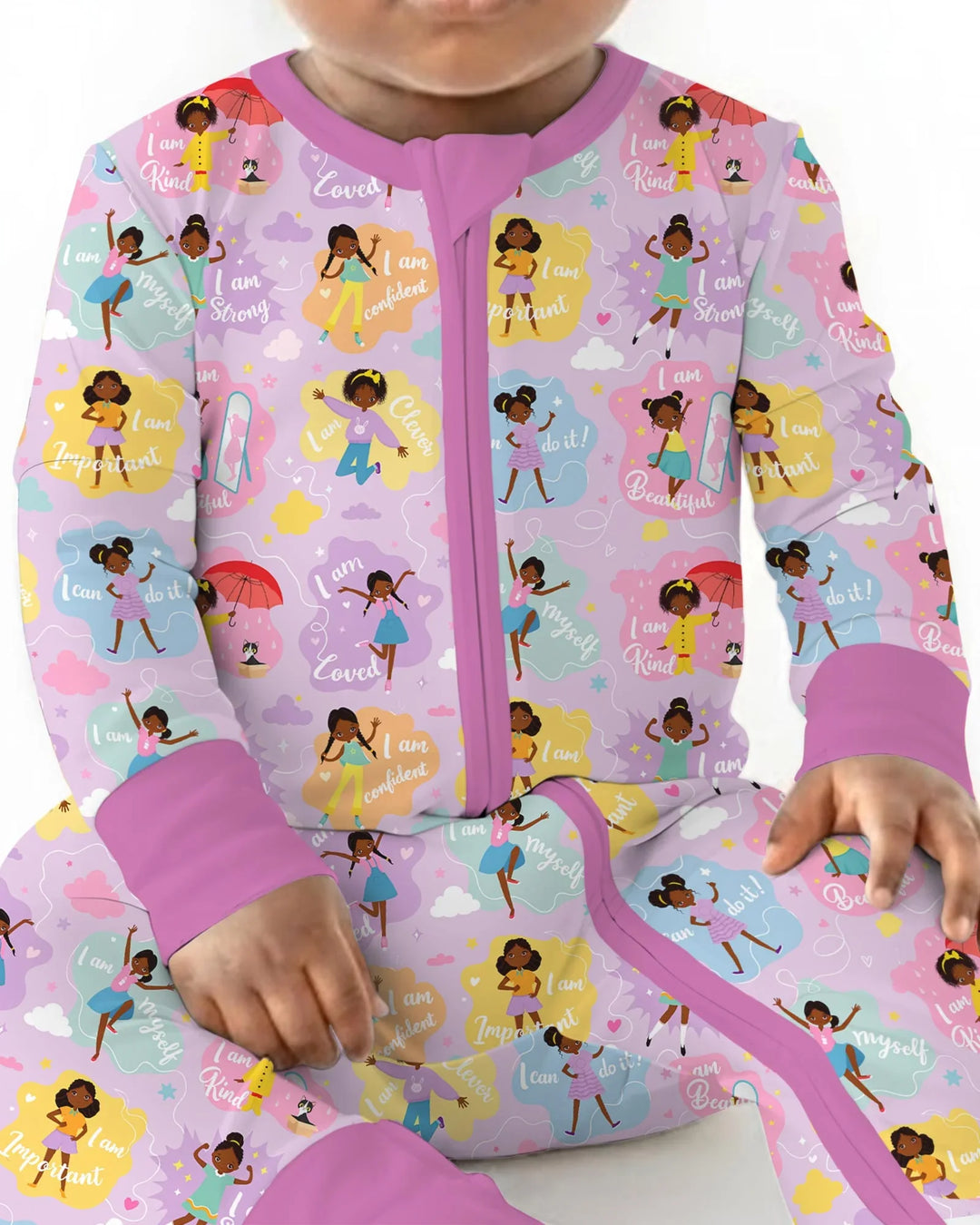 African American Girl I Am Loved Bamboo Convertible Zippy