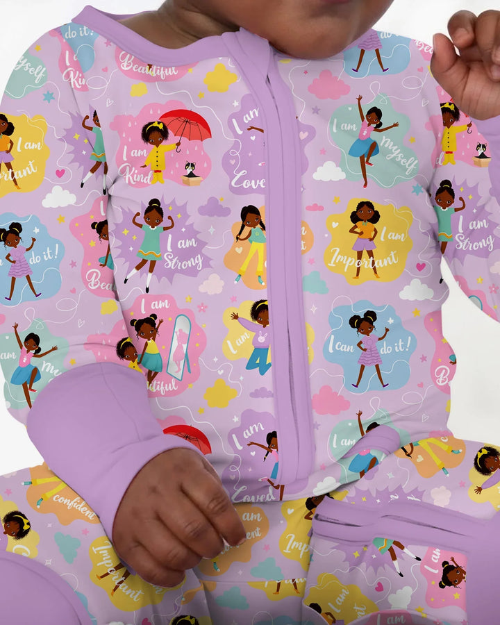 African American Girl I Am Loved Bamboo Convertible Zippy