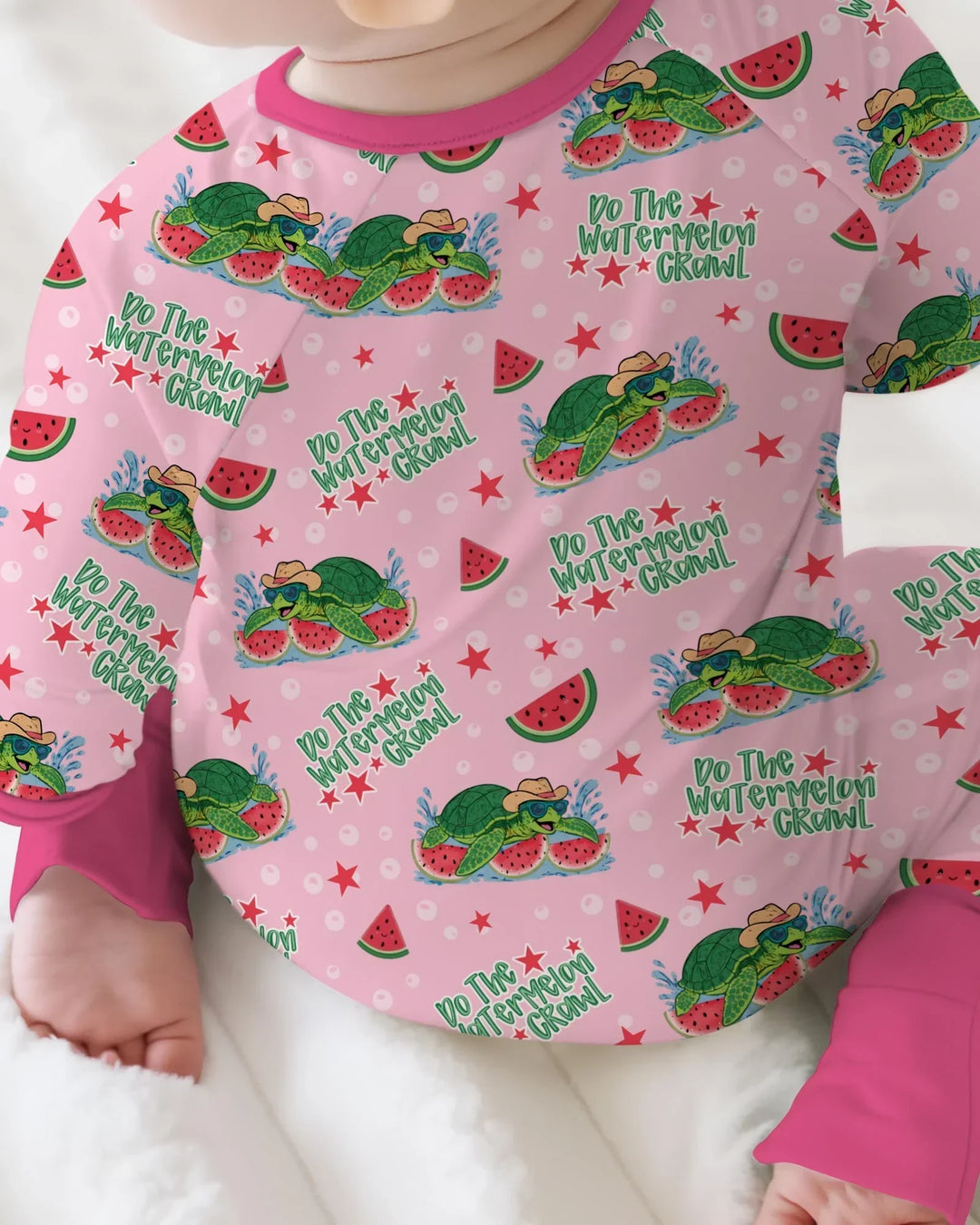Watermelon Turtle Family Matching Bamboo Convertible Zippy