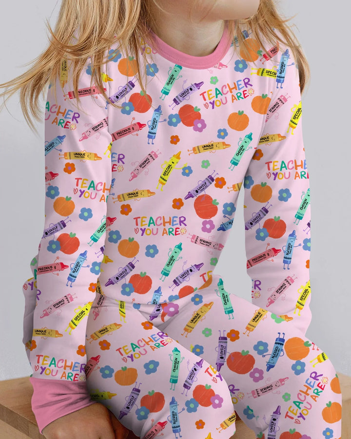 Teacher You Are Special Bamboo Two Piece Long Sleeve Pajama Set