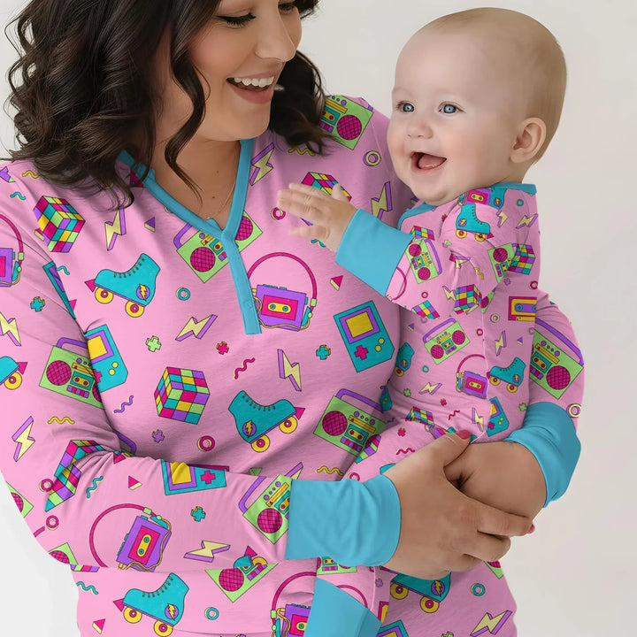 80s Retro Neon Bamboo Women Pajama Set